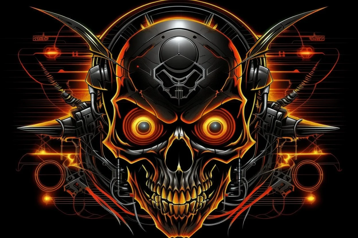 logo diable cyberpunk firestarter hardrock emission radio