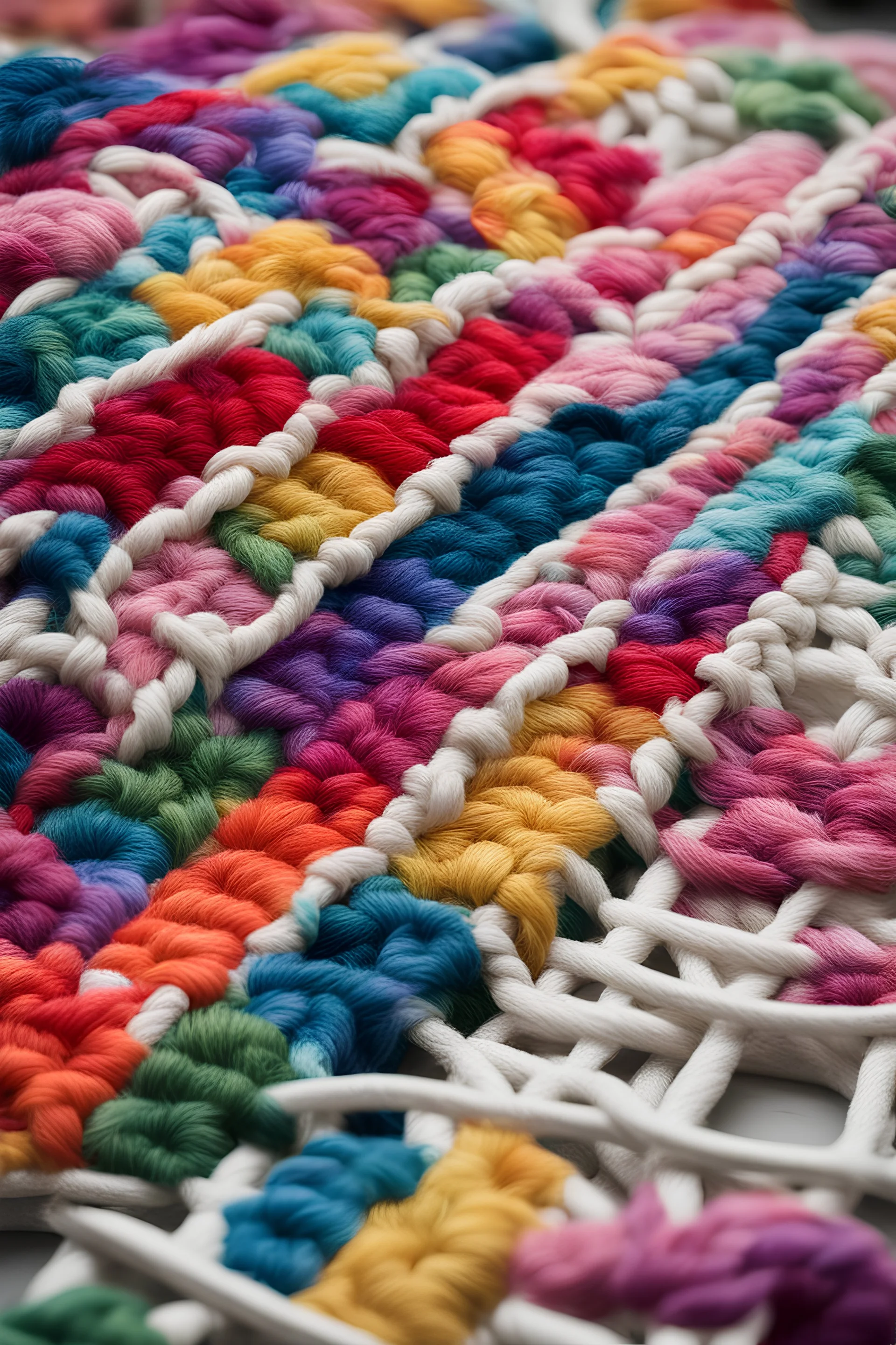 Colorful embroidery factory