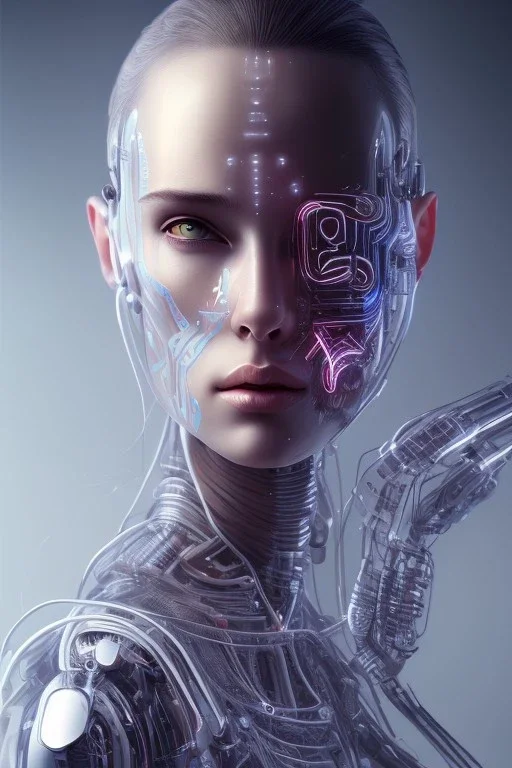 cyberpunk, head, women, portrai, open mouth, perfect skin, tron, cyborg , perfekt, real, dream, hr giger