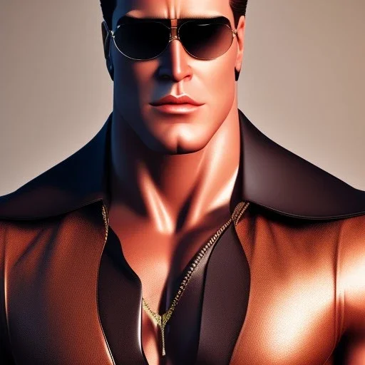 a Portrait of a johnny bravo, handsome, dark long hair, masculine, handsome, upper body, muscular, hairy torso, fantasy, intricate, muscular, elegant, highly detailed, digital painting, artstation, concept art, smooth, sharp focus, illustration,