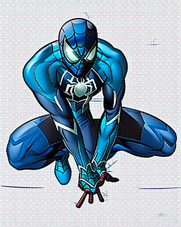 spider-man as DC blue lantern