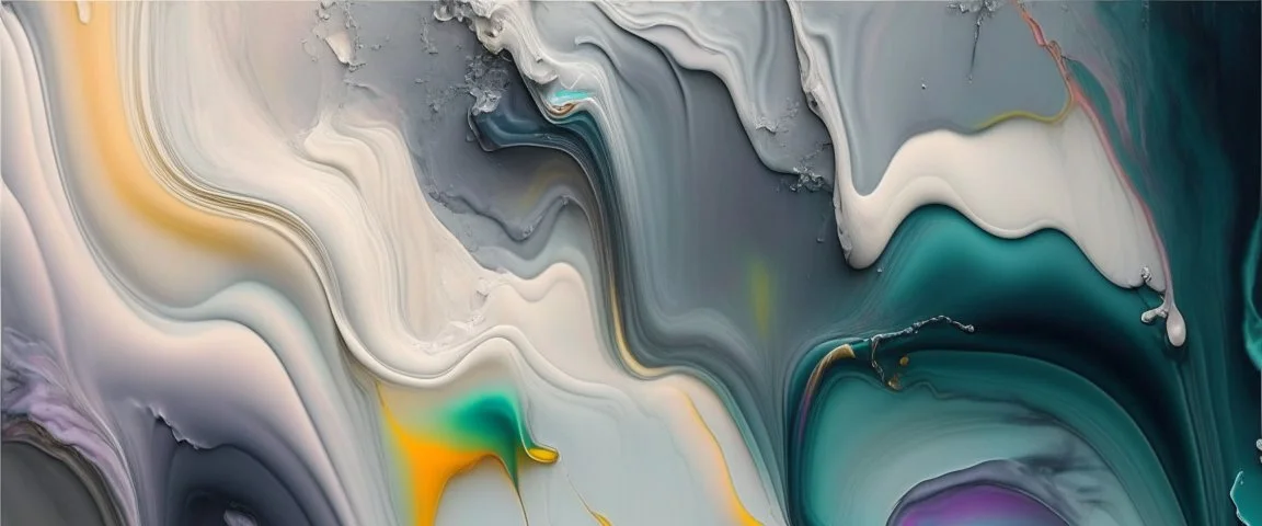 Painting, colors, poured colors, light colors, glossy, marble, gray