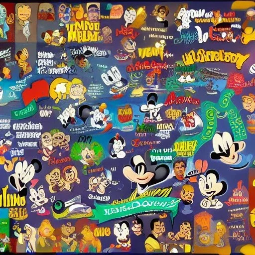 mindmap walt disney toons style