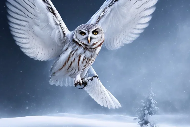 snow winged OWL