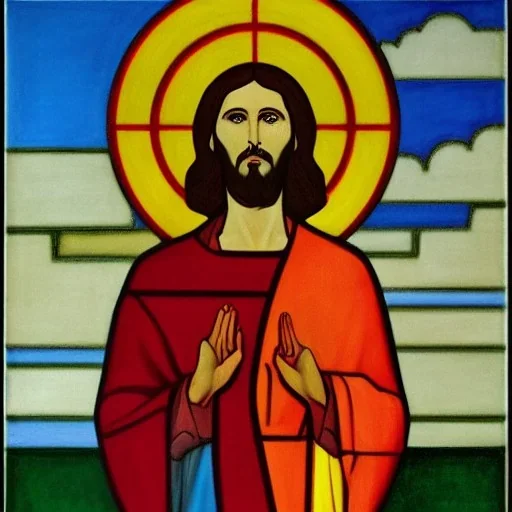 Jesus christ by mondrian