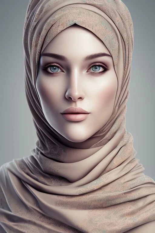 hijab portrait, 8k resolution, flower head and body, beautiful