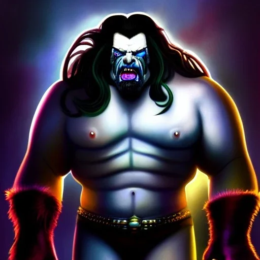 ultra detailed fullbody portrait of LOBO Villain , extremely detailed digital painting, extremely detailed face,crystal clear eyes, in the style of robert e howard and pablo oliveira and Ken Kelley and Keith Parkinson ,mystical colors,perfectly centered image, perfect composition, rim light, beautiful lighting,8k, stunning scene, raytracing