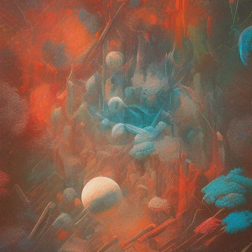  pastel colors, abstract art , red, orange, white,brown,son, earth, wod, trees, flowers, forest