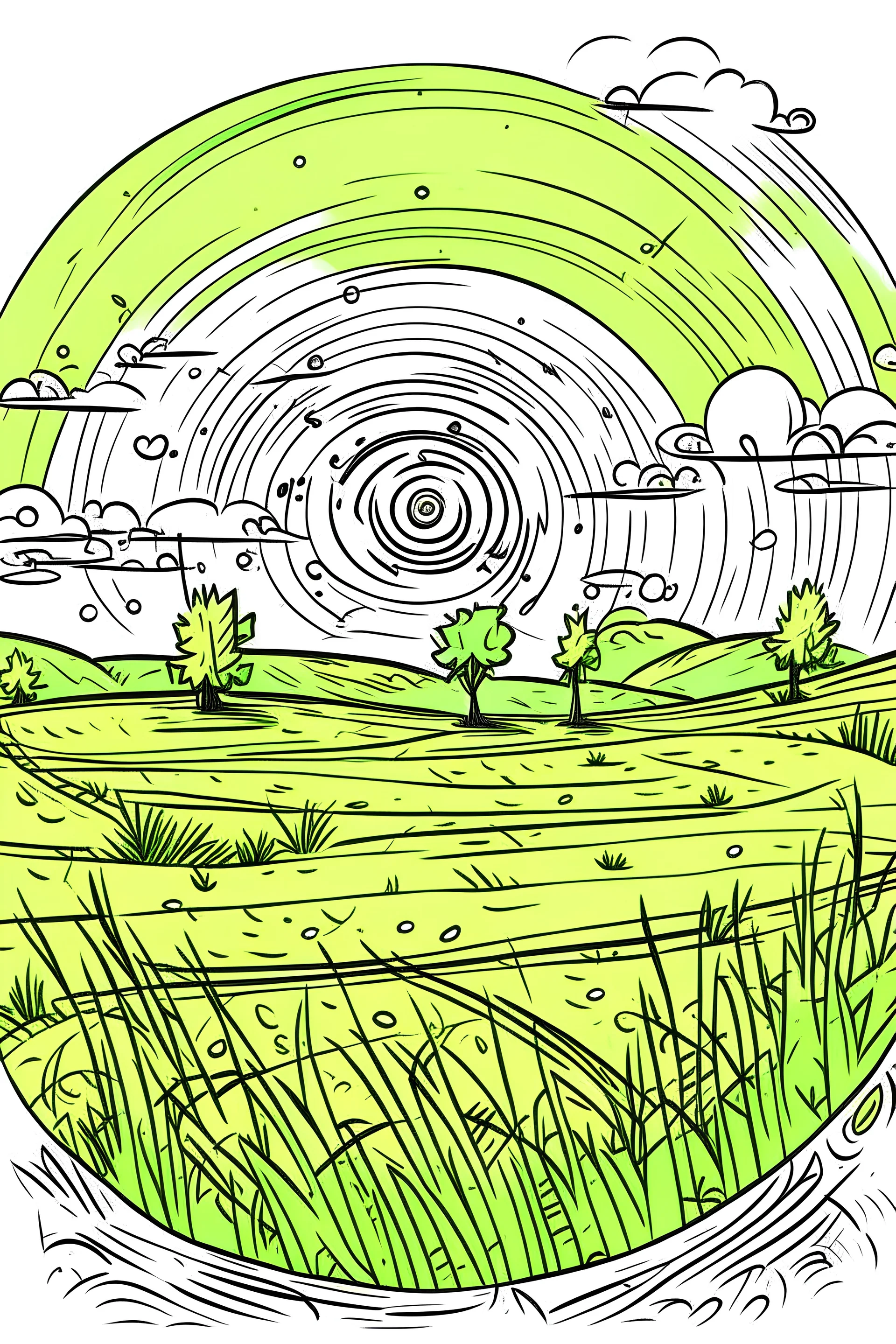 doodle of a Shooting target in a landscape