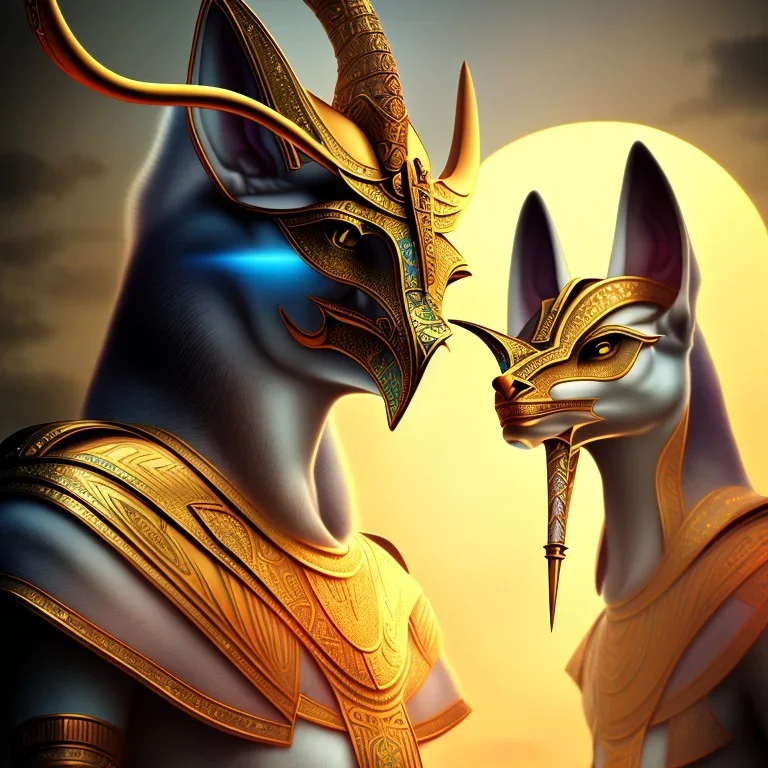 A magic book opening to Anubis with sword, high quality, high details , hd, hyper realistic, magic style ,