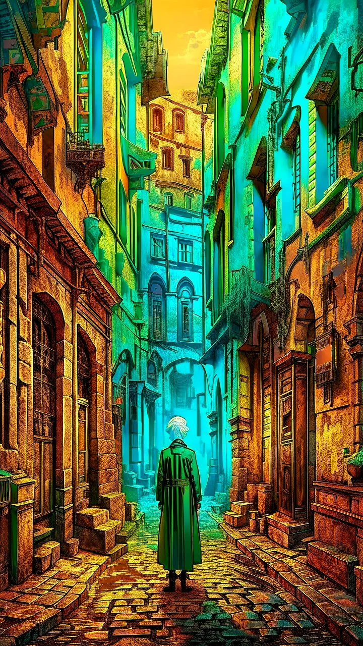 Old city ,minimalism, minimalist surreal surrounding background, surreal lonely depth,deep soul spirit,fantasy surreal geometry,flat,utopia,album art,cover art,album cover,cinematic,8k,epic movie still,sharp focus,by Gustav Klimt,pascal blanche,rutkowski,repin,artstation hyperrealism painting concept art of detailed character,design matte painting,leaf