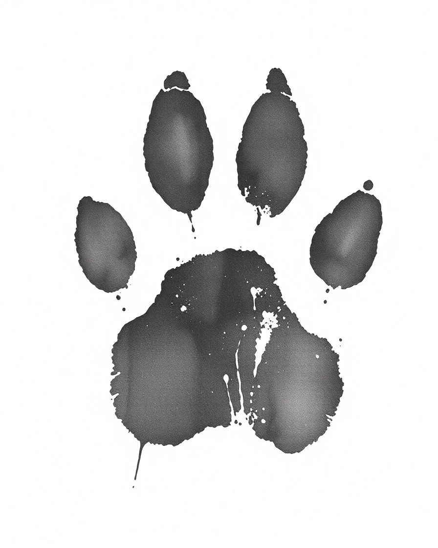 ink dog paw print