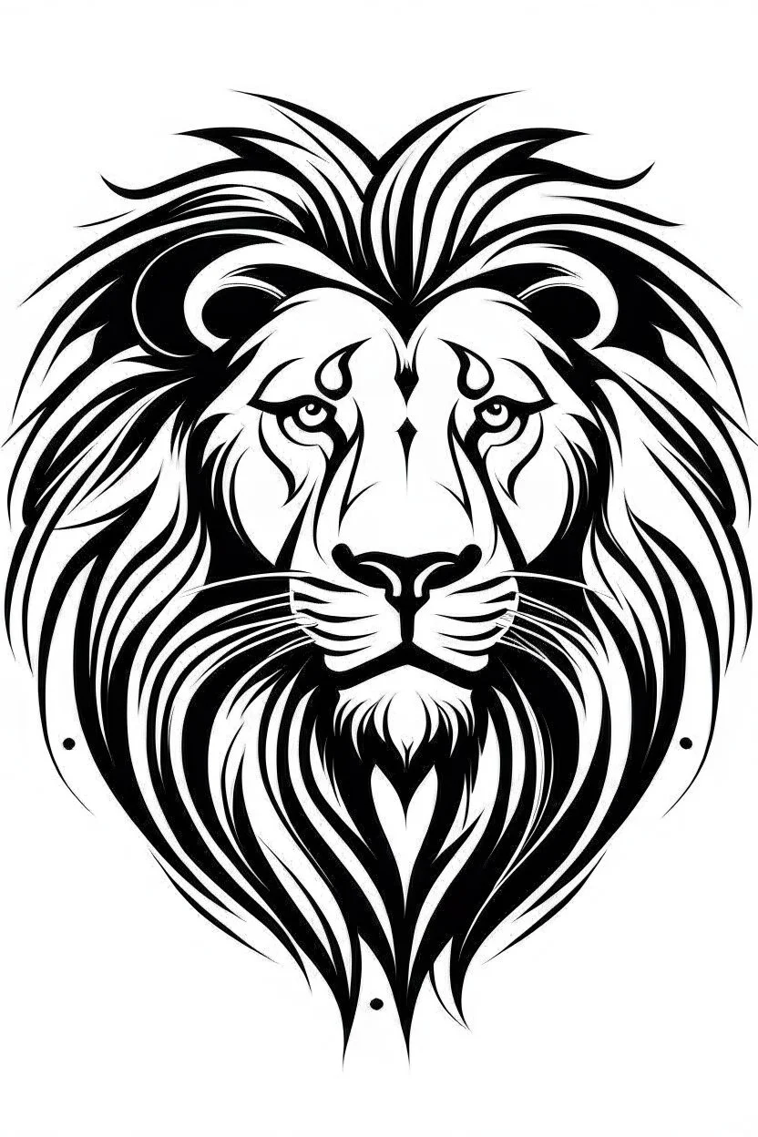 lion ink logo, white background