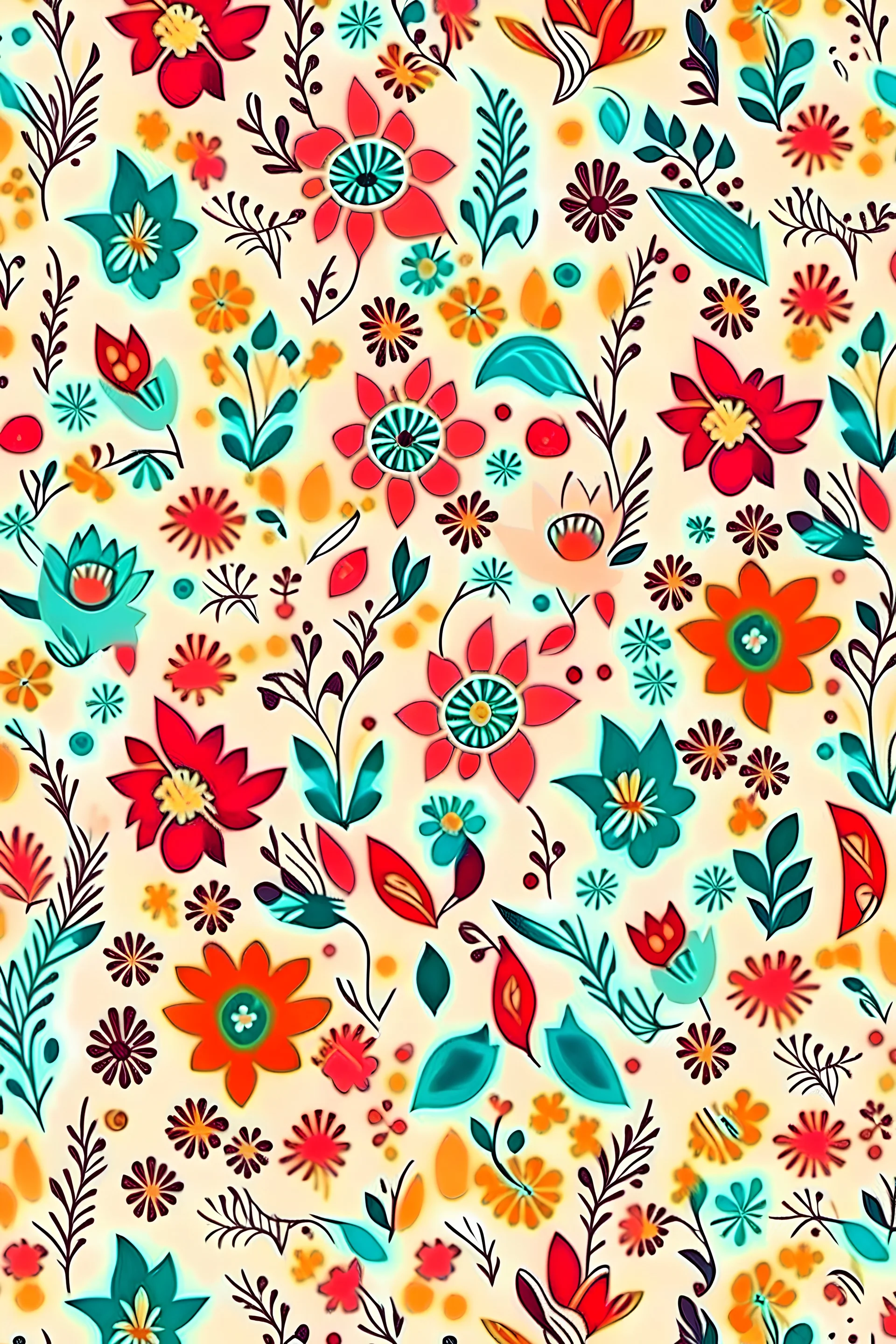 floral textile multi colors pattern