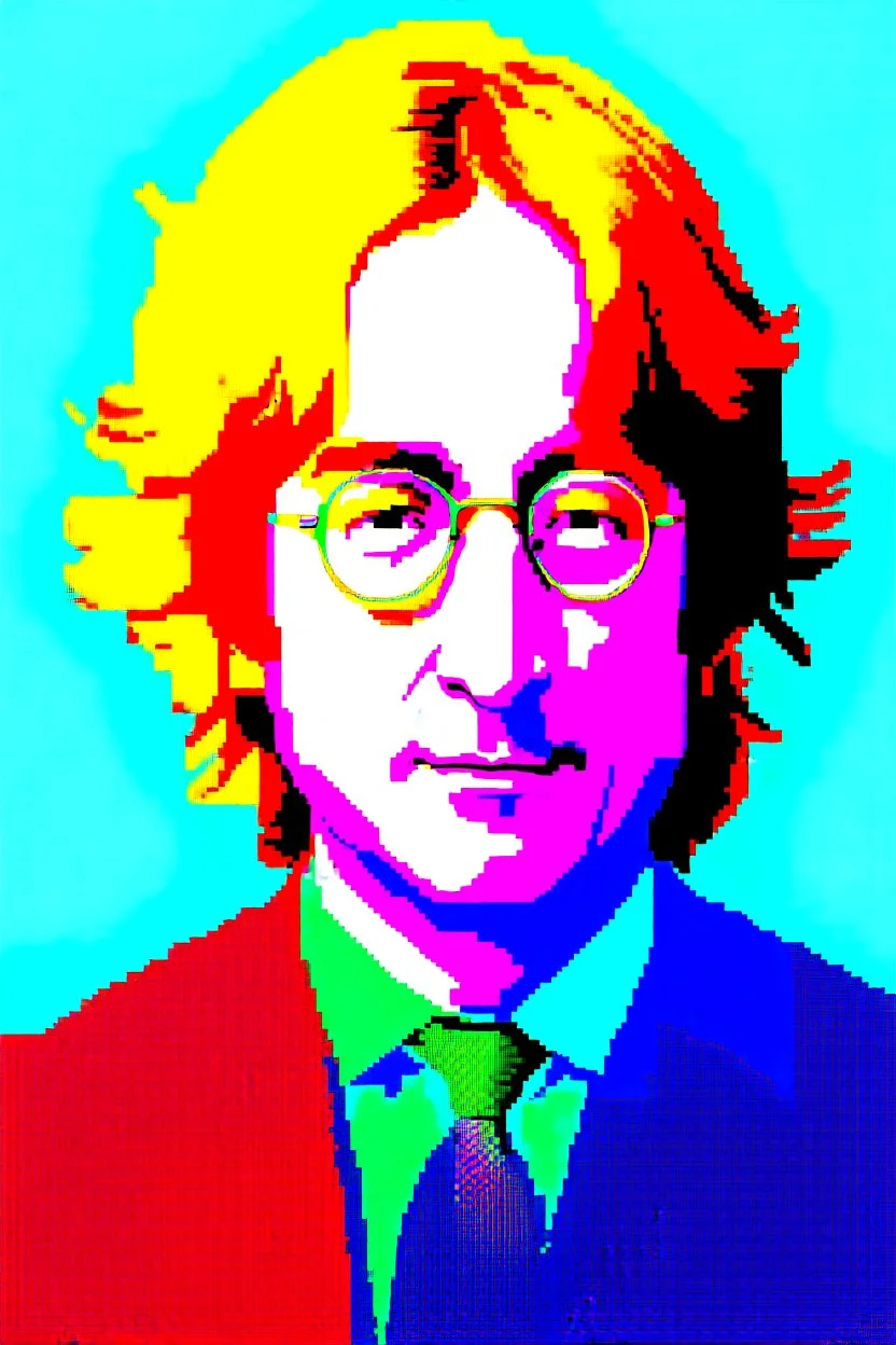 pop art pixels 1000 images warhol style x john lennon portrait