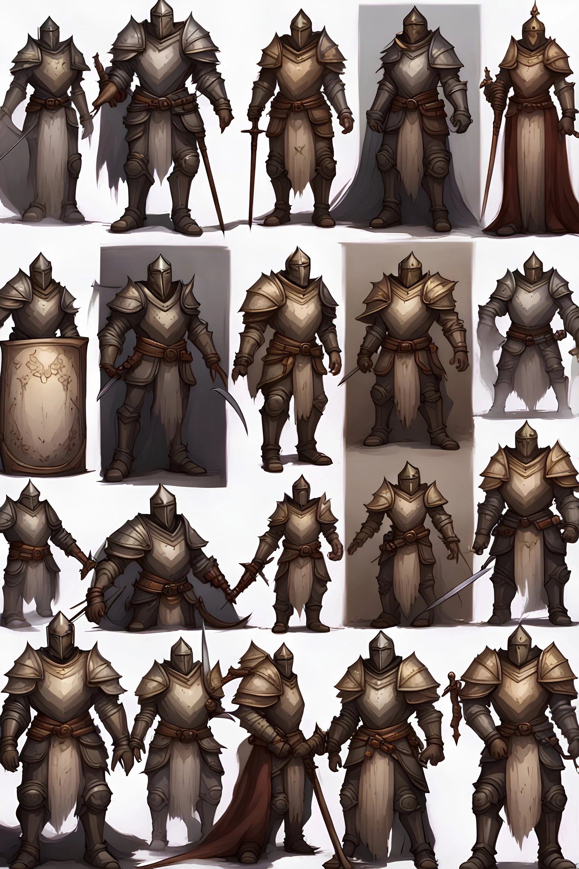 create a character art from the given image it should look something that is related to a fantasy game, perhaps a knight