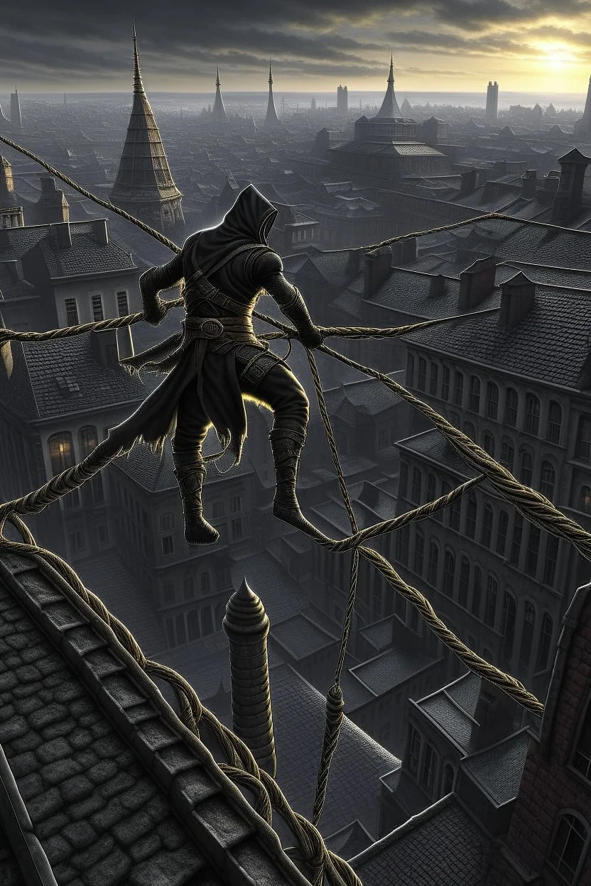Assassin rope city scape