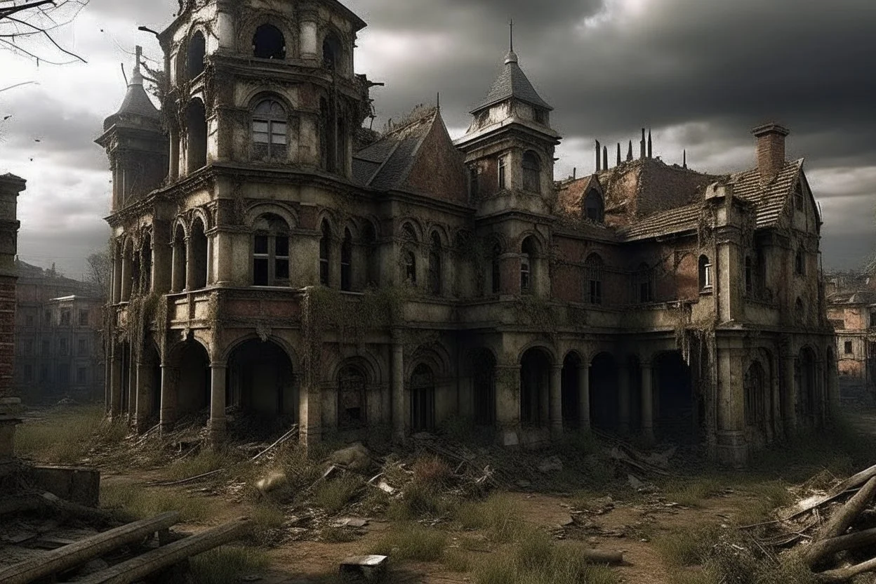 ruined victorian city post-apocaliptic cursed