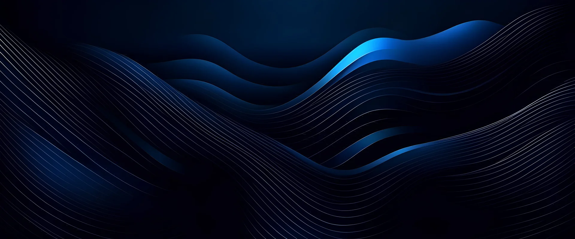 wavy dark blue banner