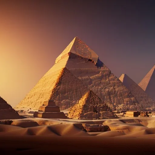 Giza Piramitleri fantasy art