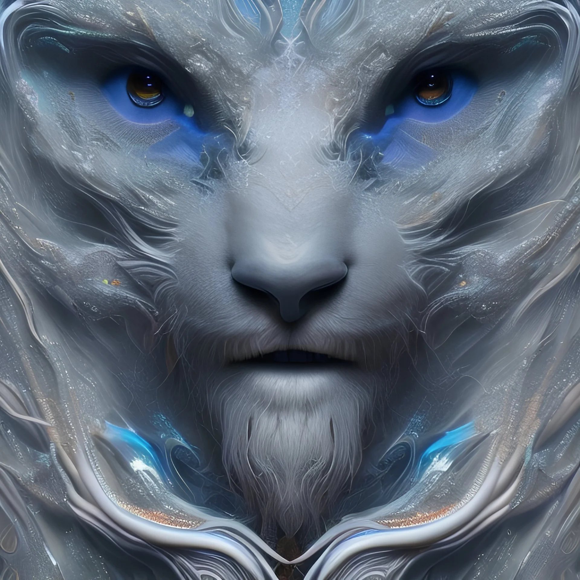 A portrait of a crystalline beast, mythical,fantasy , magnificent, majestic, highly intricate, Realistic photography, incredibly detailed, ultra high resolution, 8k, complex 3d render, cinema 4d