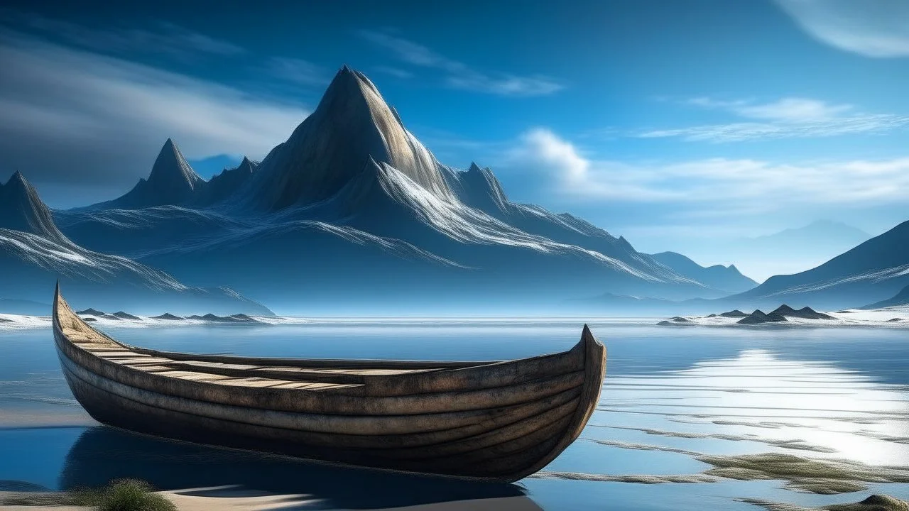 Wooden boat on the beach
