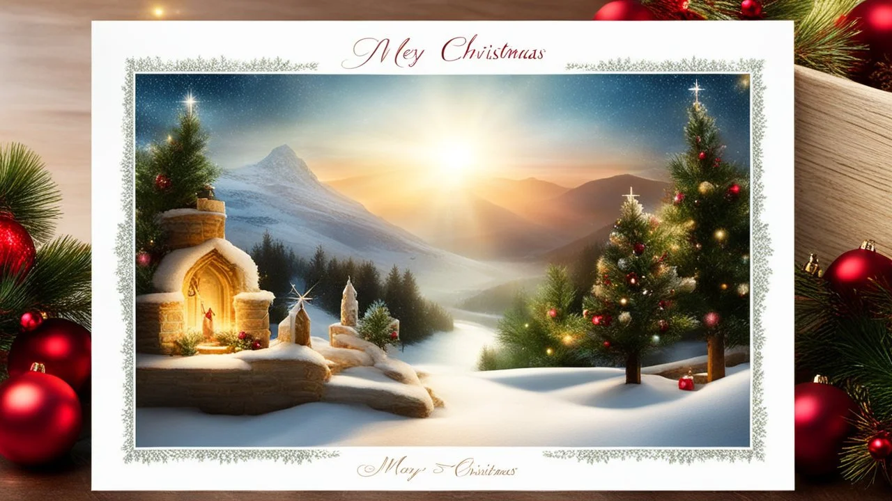 Christmas card religious design