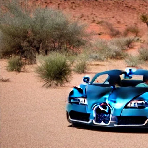 Bugatti with DPM camouflage in the desert