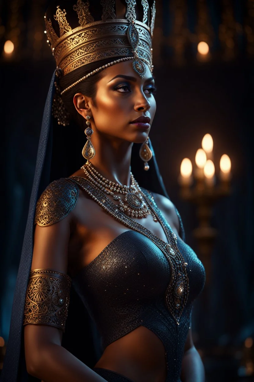 queen of the damned, night, moonlight,. Cinematic lighting, Volumetric lighting, Epic composition, Photorealism, Bokeh blur, Very high detail, Sony Alpha α7, ISO1900, Character design, Unreal Engine, Octane render, HDR, Subsurface scattering