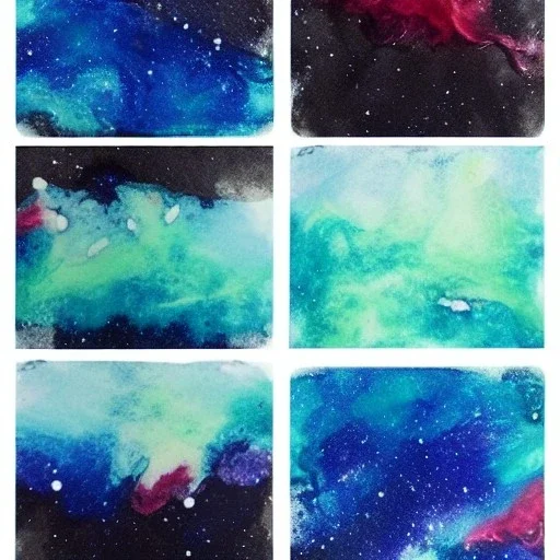 Universe acrylic pouring swipe technique dark colors