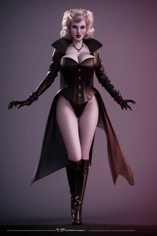 Lana Turner as evil queen in black leather, leather, busty, cleavage, angry, stern look. character design by cory loftis, fenghua zhong, ryohei hase, ismail inceoglu and ruan jia. unreal engine 5, artistic lighting, highly detailed, photorealistic, fantasy