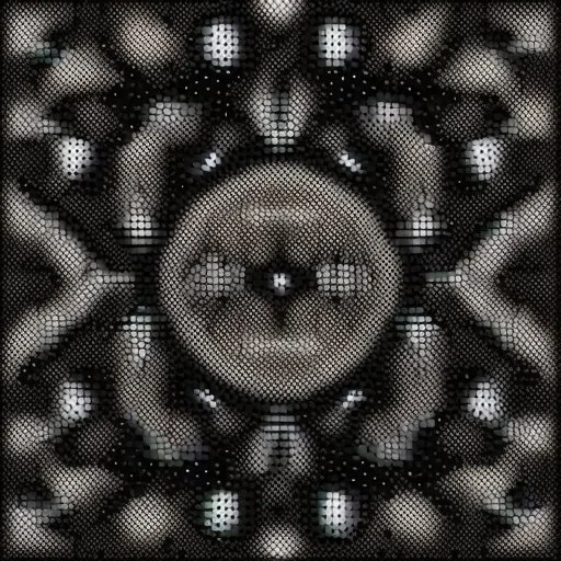 Infinite irregular dots on a black screen