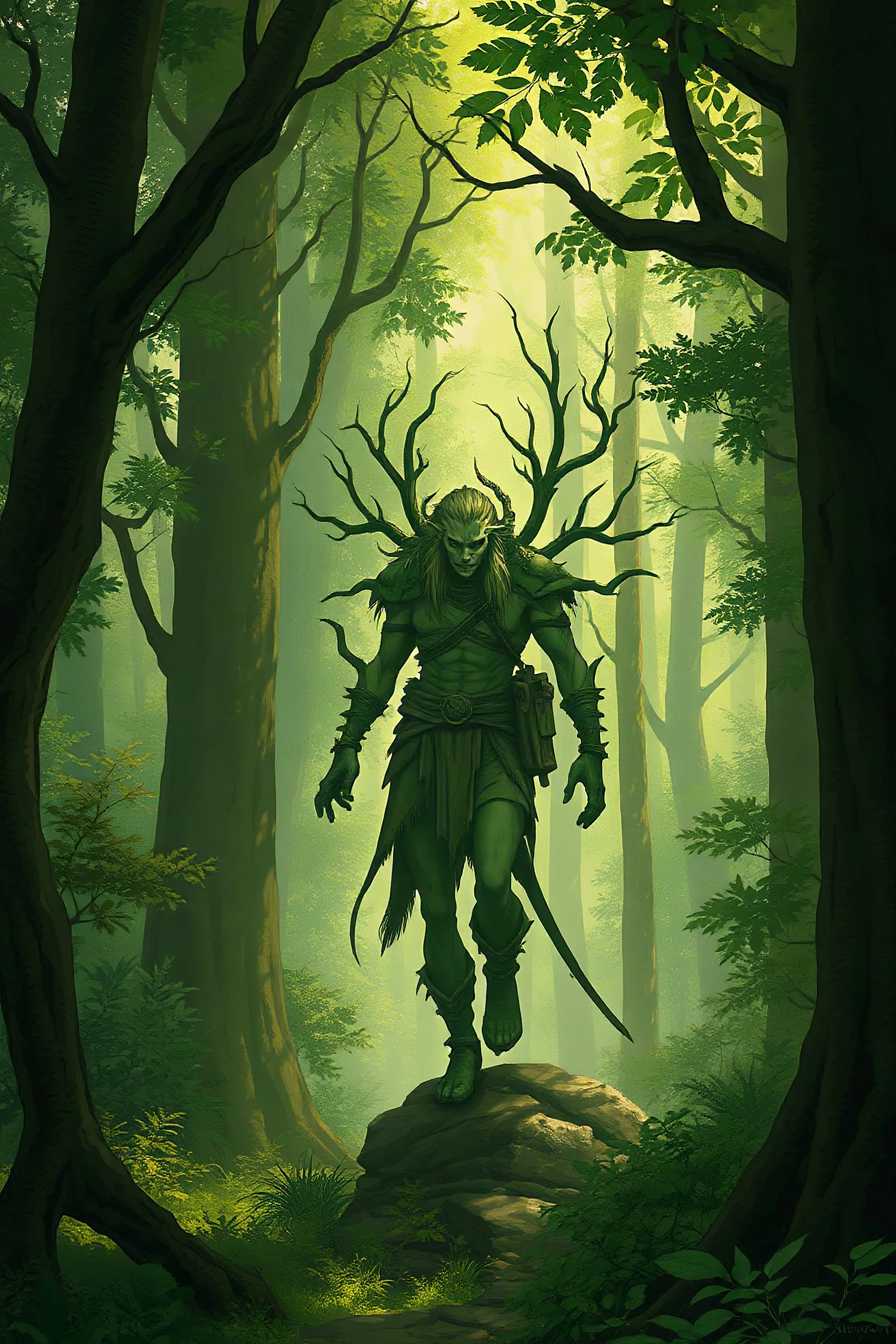 a forest elemental human