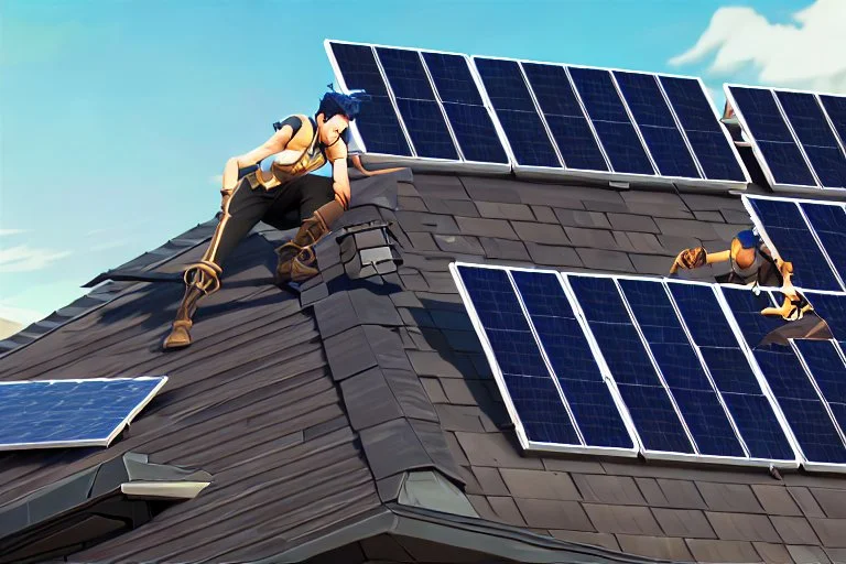 crooks stealing solar panels from the roof of a residence