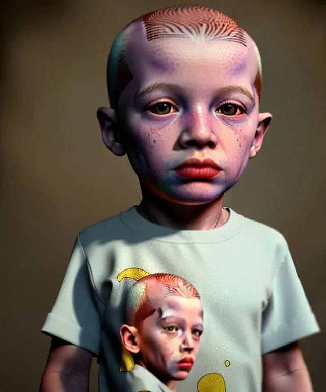 Pablo picasso toddler, full size, dramatic lighting, hyper realistic