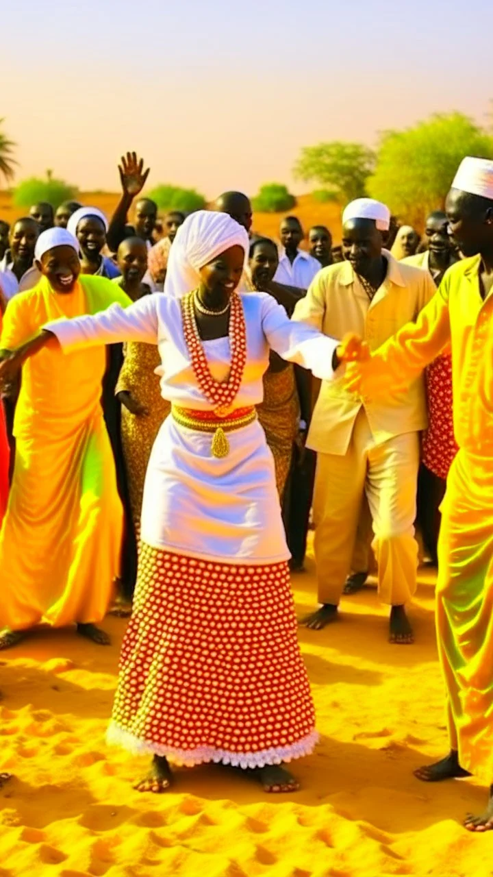 Sudanese wedding , people dancing