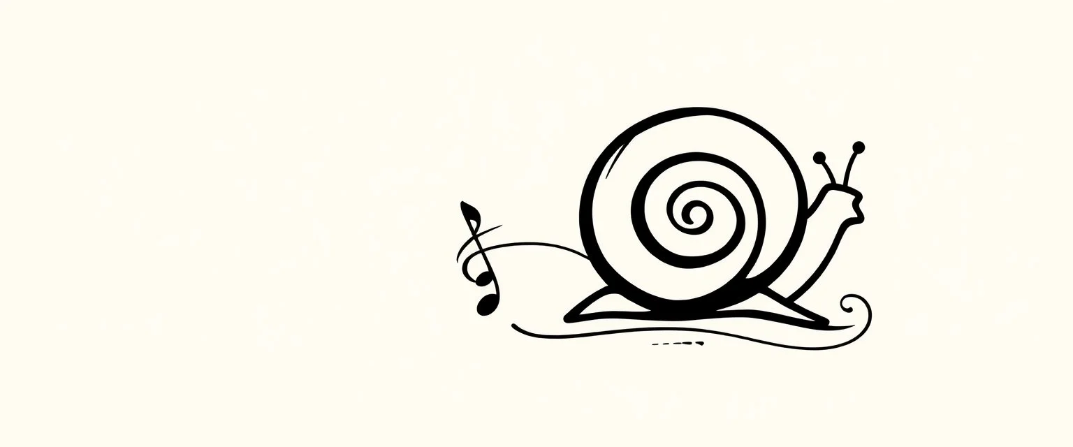 a snail musical note business logo