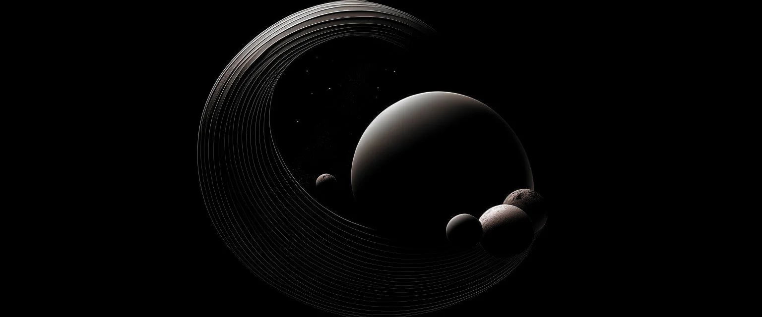 black withe ,minimal, planet , monolite , cellular