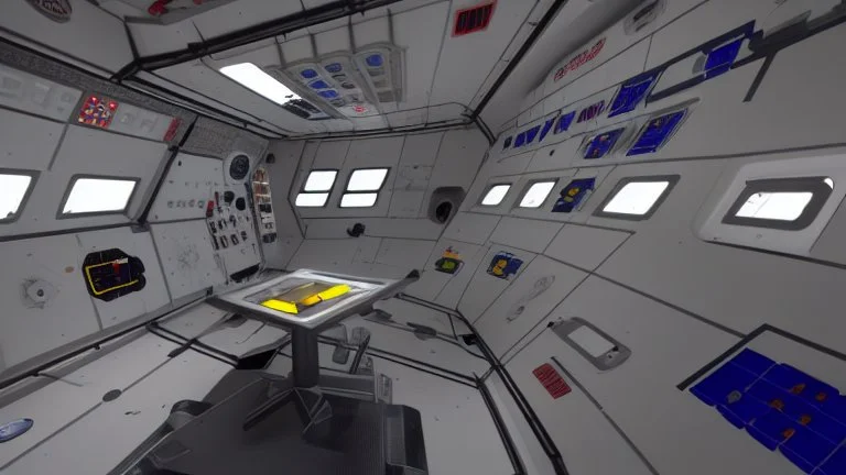 interior of long mission spacecraft