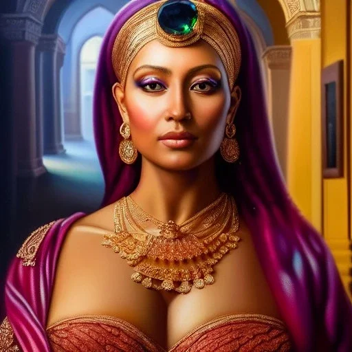 Ultra detailed fullbody Portrait in oil on canvas of busty Tomyris,extremely detailed digital painting,ultrarealistic skin,intense stare, extremely detailed face, crystal clear eyes, mystical colors ,perfectly centered image, perfect composition, rim light, beautiful lighting,masterpiece ,8k, stunning scene, raytracing, anatomically correct, in the style of Simon Bisley and Ohrai Noriyoshi and robert e howard and Steve Jung and Wizyakuza and uncannyknack.