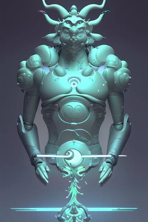 Raijin,beautiful painting, octane render, portal, detailed vector, trending on artstation, cgisociety, intricate details, 32k