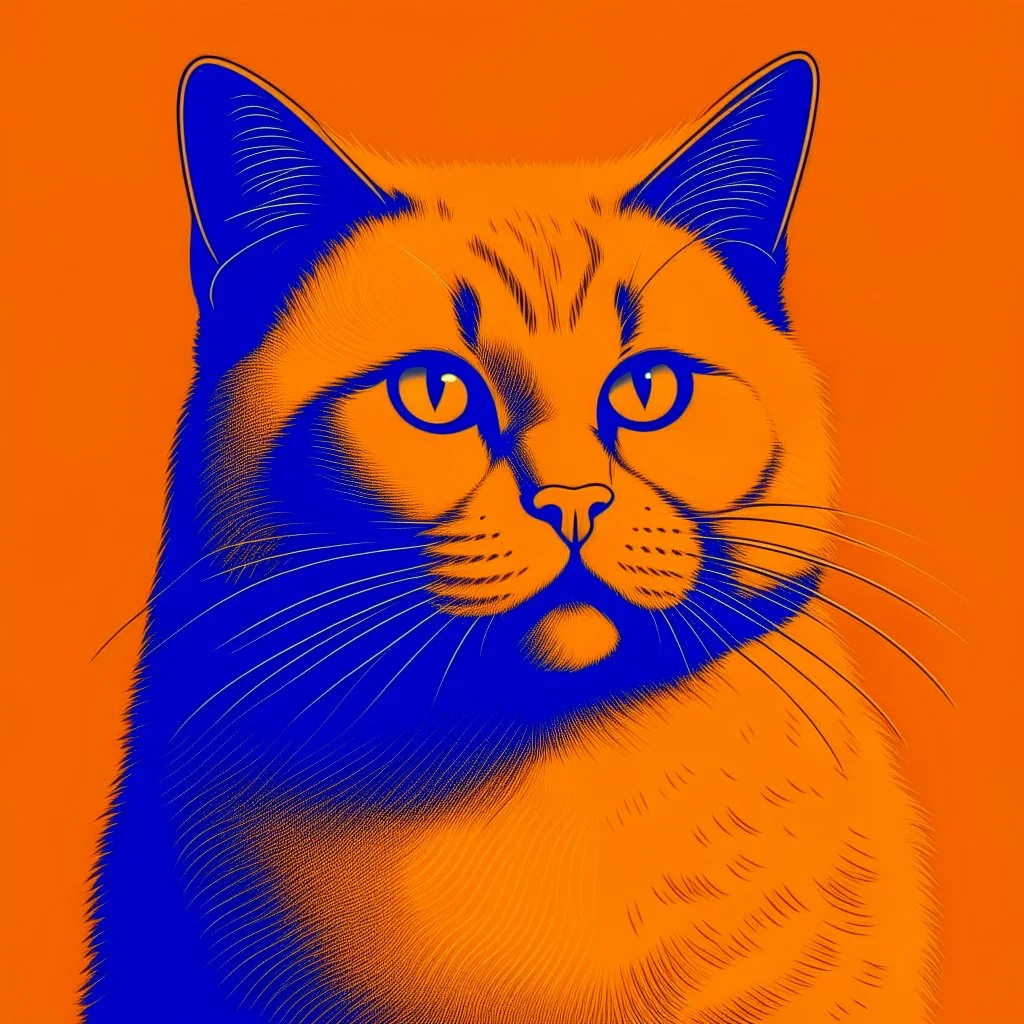 NFT-style drawing of a cat