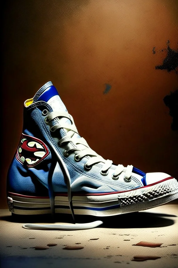 A converse sneaker, superman all over sneaker