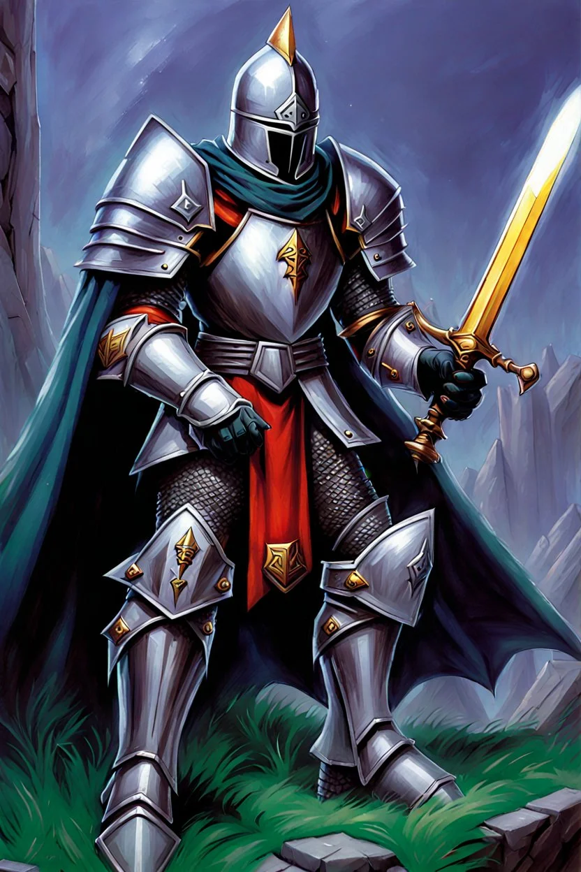 fantasy space knight 90's tcg art 90's tcg art