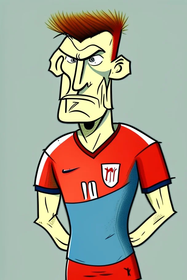 Tomas Soucek Czech football player ,cartoon 2d