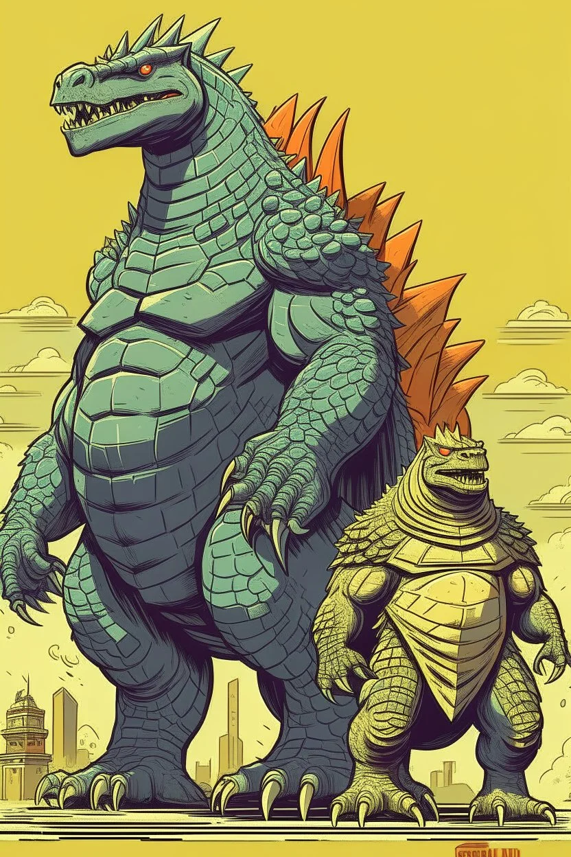 Giant kaiju and king