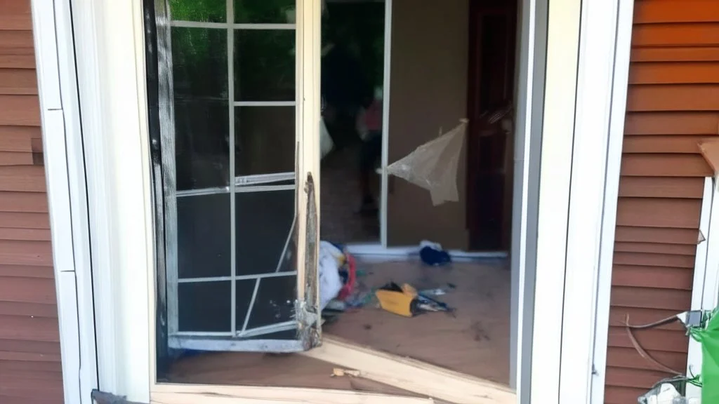 lady upset with door installer because th screen door is too big and won't fit in the framing