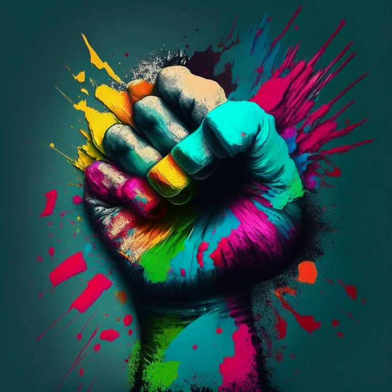 colorful fist