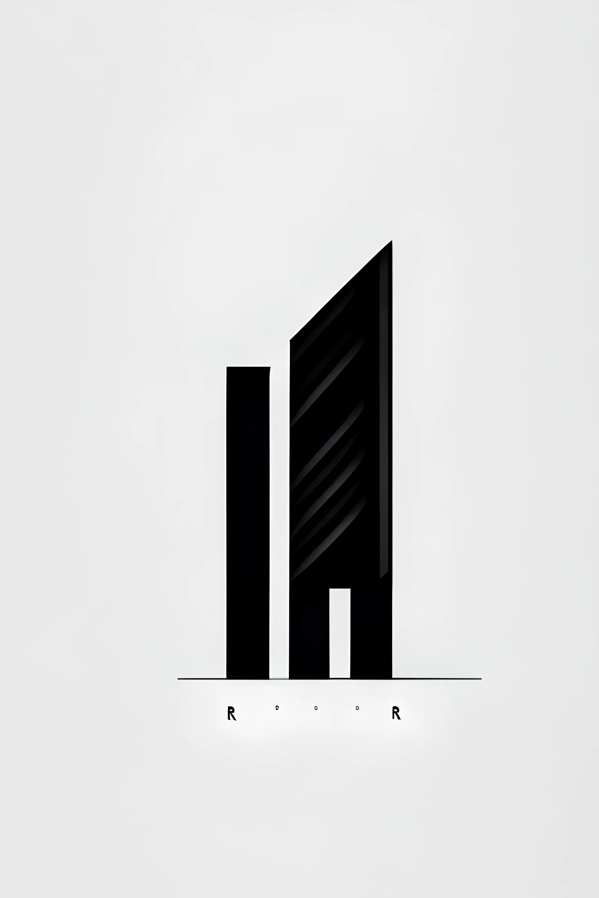 Minimal R letter logo for architectural