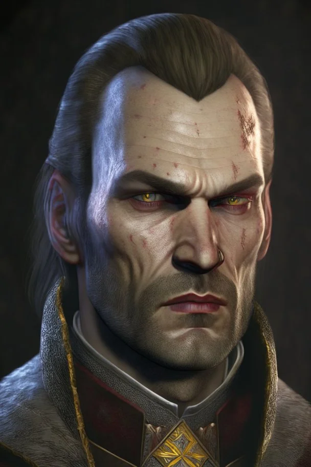 Portrait of Emhyr, from the Witcher 3 videogame